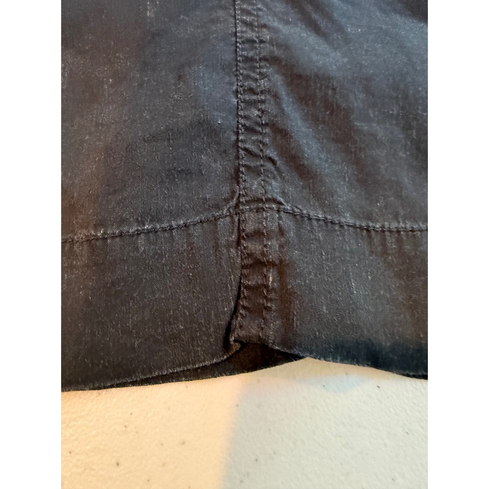 Eileen Fisher Linen Blend Cropped Utility Pants Womens 4 Black Draw Straight - Picture 3 of 11